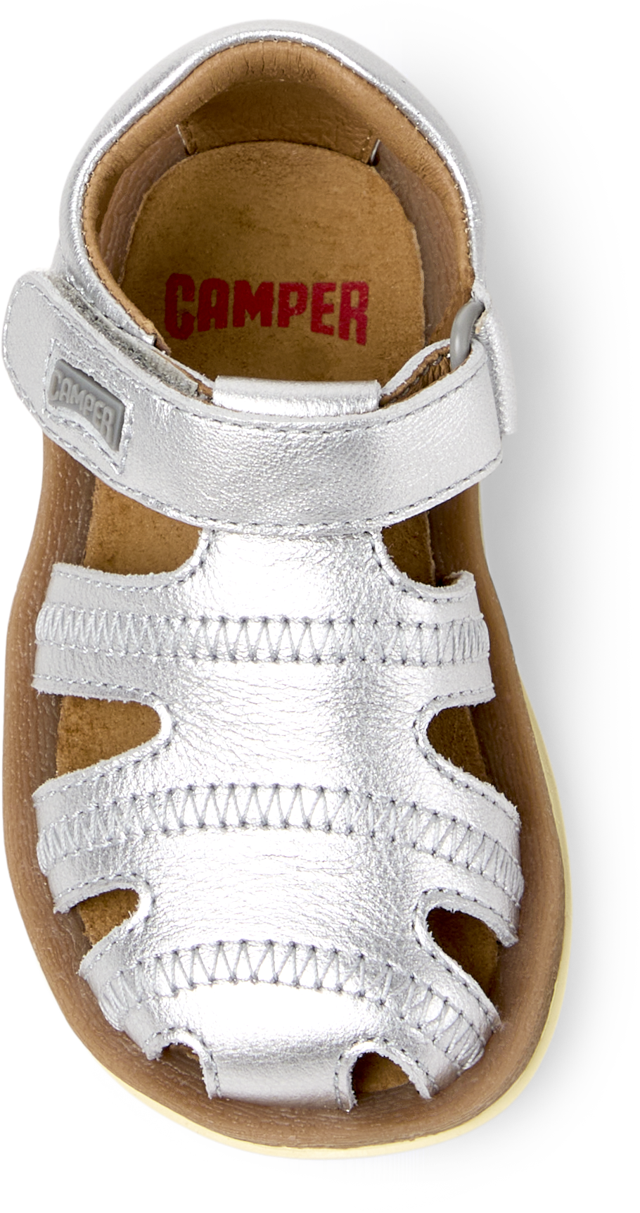 Bicho Silver Leather Fishermans Style First Walker Sandal