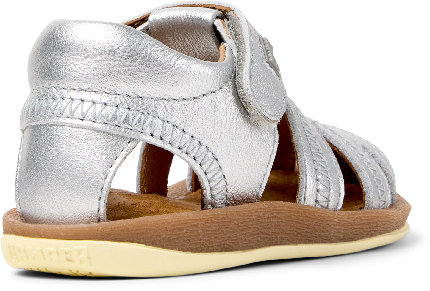 Bicho Silver Leather Fishermans Style First Walker Sandal