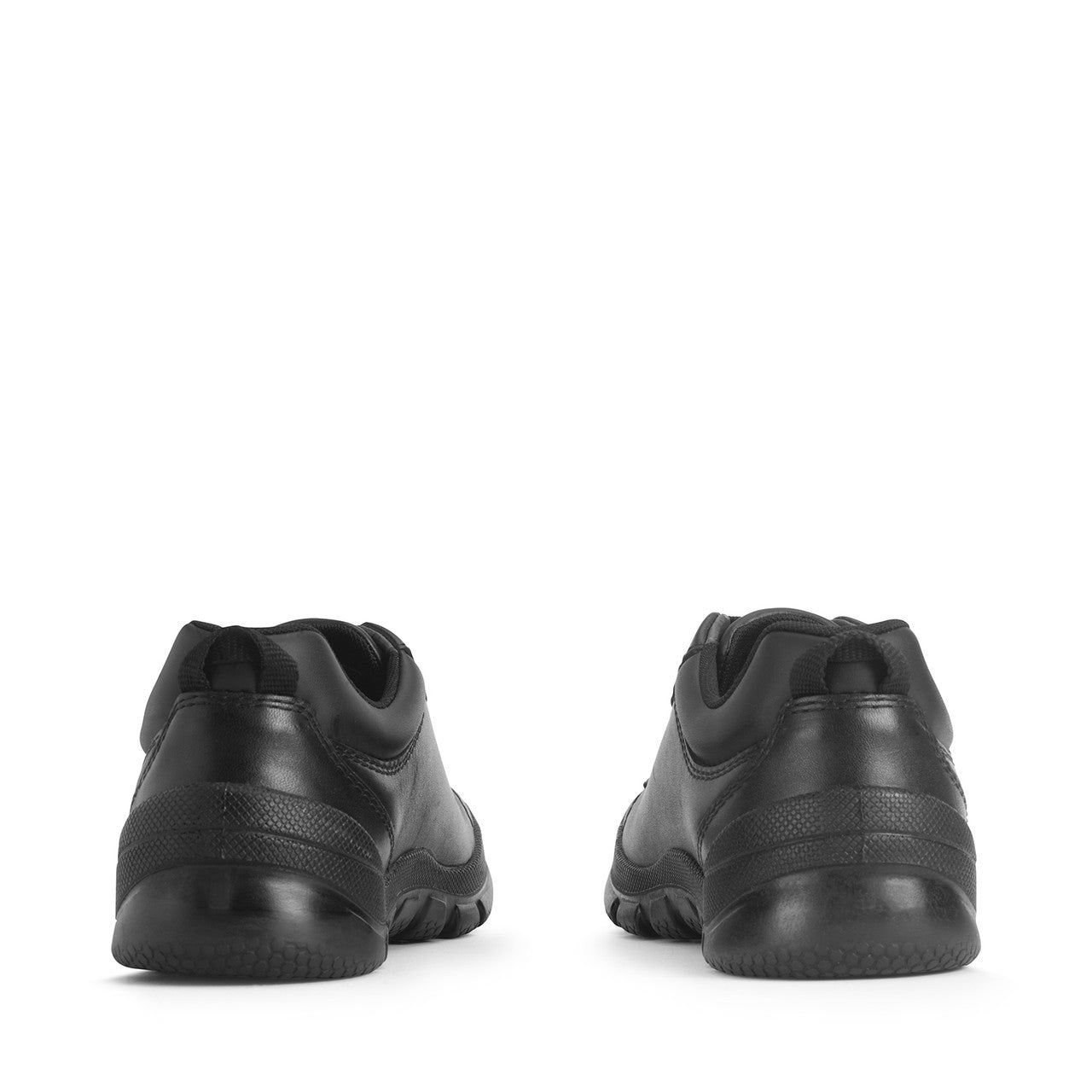 Rhino Challenger Black Leather Lace-up Boys School Shoe