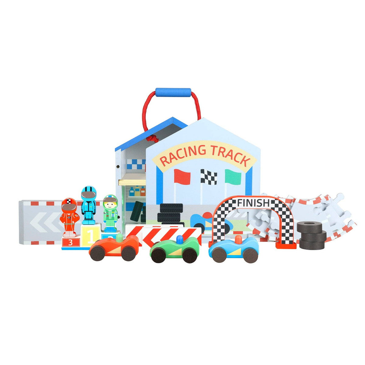 Wooden Racing Track Play Set