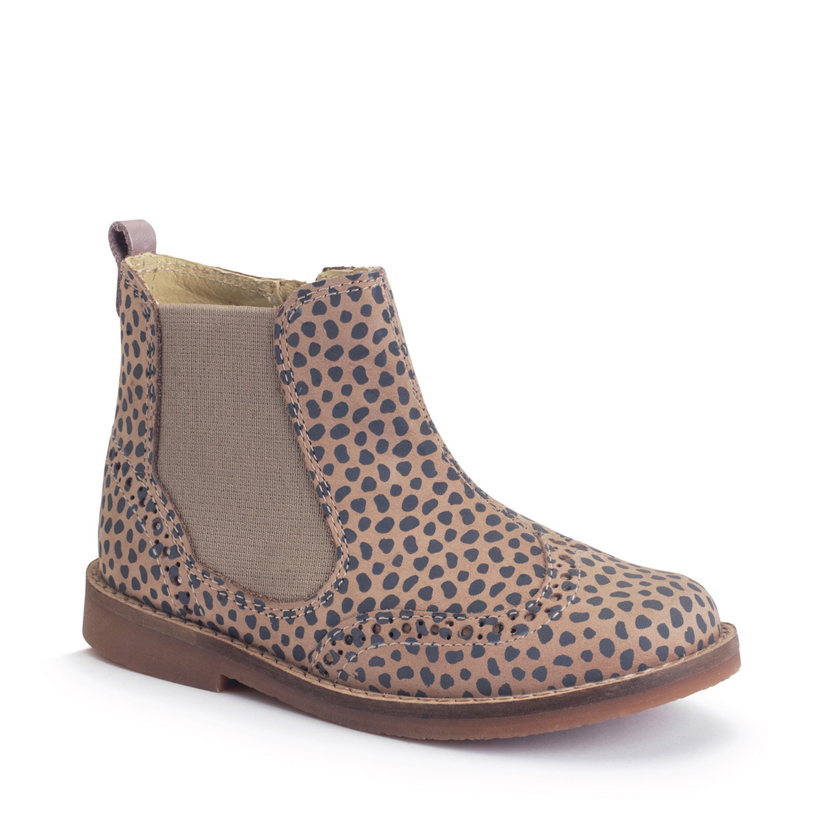 Bramble Taupe Splash Nubuk Zipped Chelsea Boot