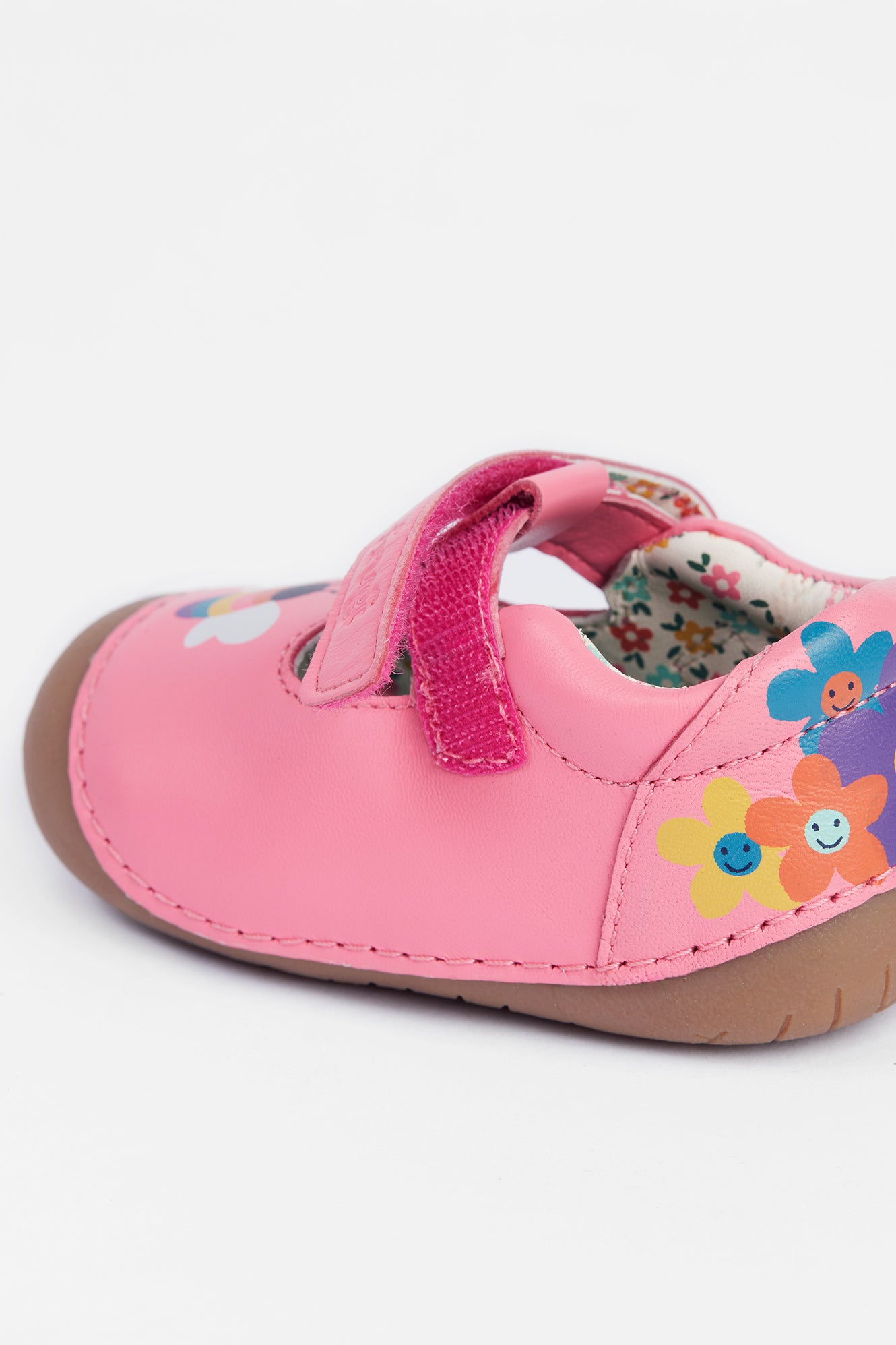 Cove Tulip Bee Pink Leather First Walker