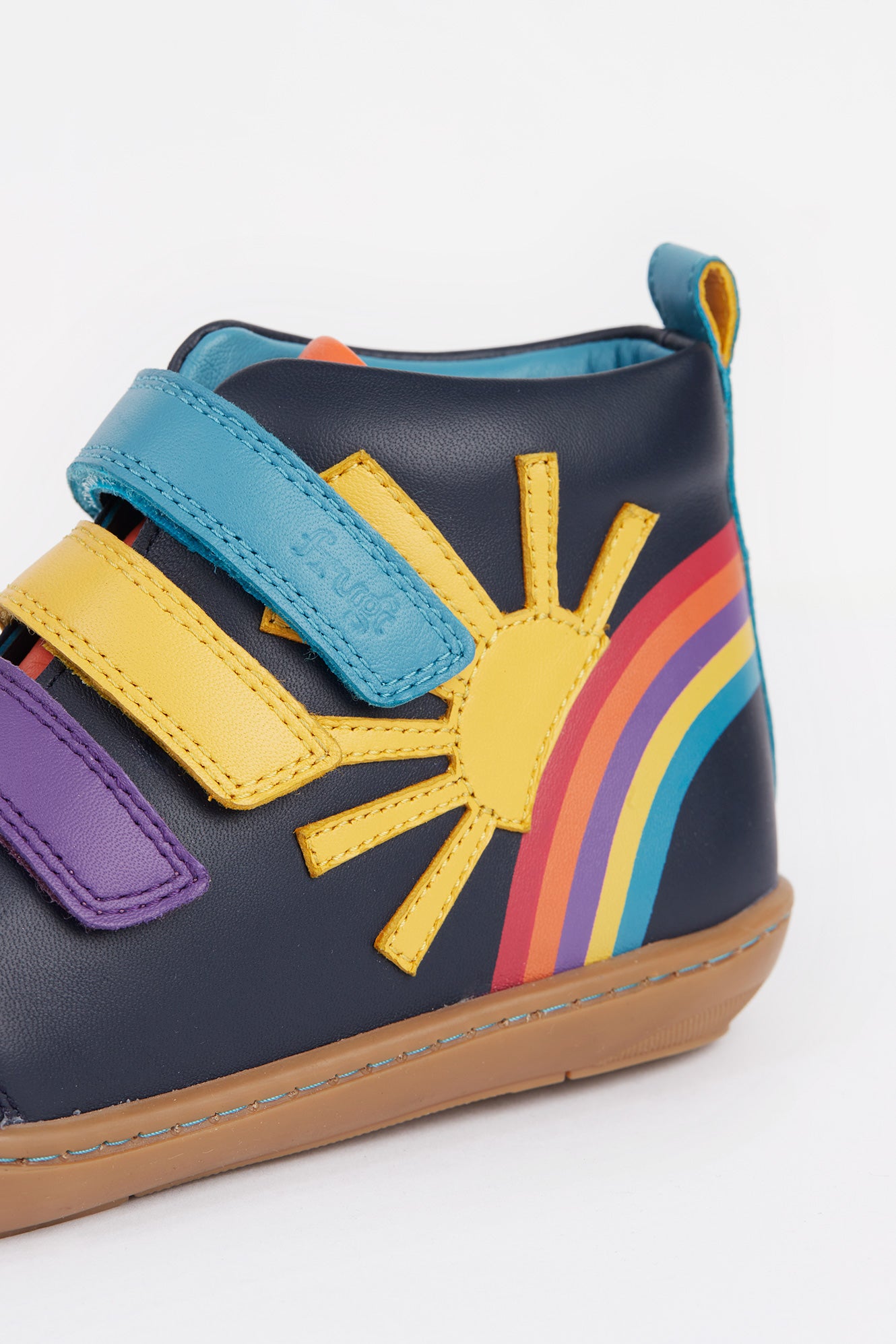 Meadow High Top Sunshine Navy Leather Shoe