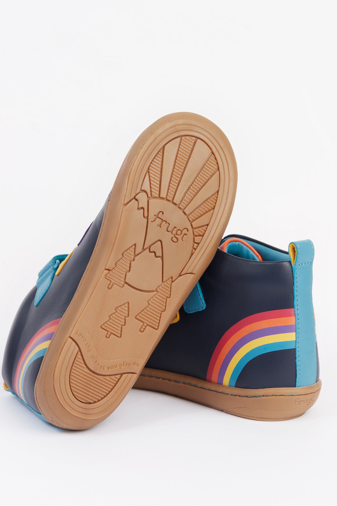 Meadow High Top Sunshine Navy Leather Shoe