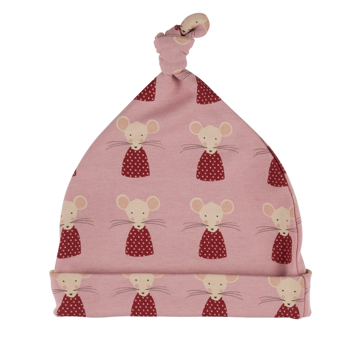 Knotted Hat Mouse Red Dress in Pink