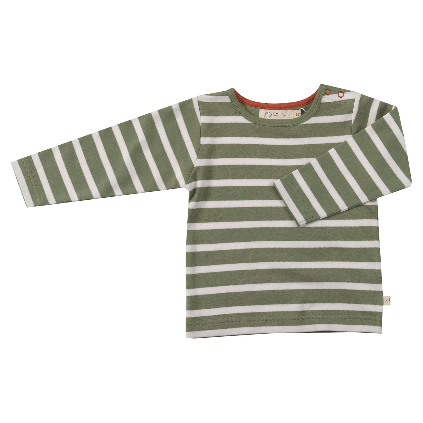 Long Sleeve T-Shirt Breton Stripe in Green