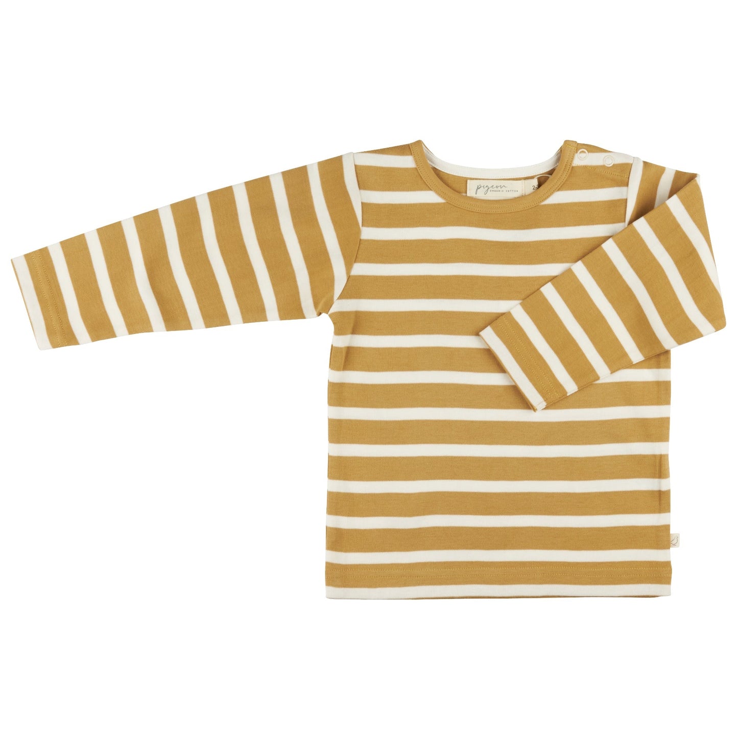 Long Sleeve T-Shirt Breton Stripe in Mustard