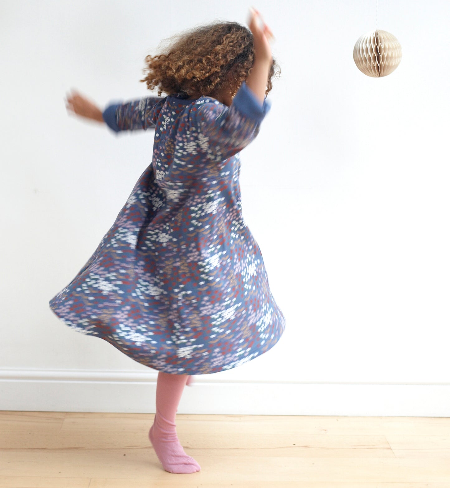 Skater Dress in Meadow Night Blue