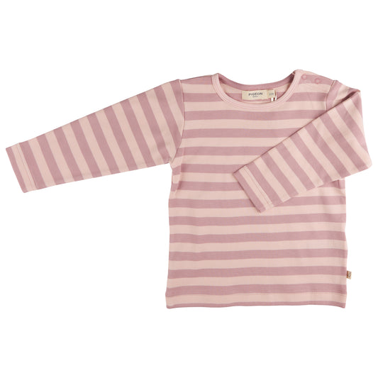 Long Sleeve T-Shirt Breton Stripe Pink