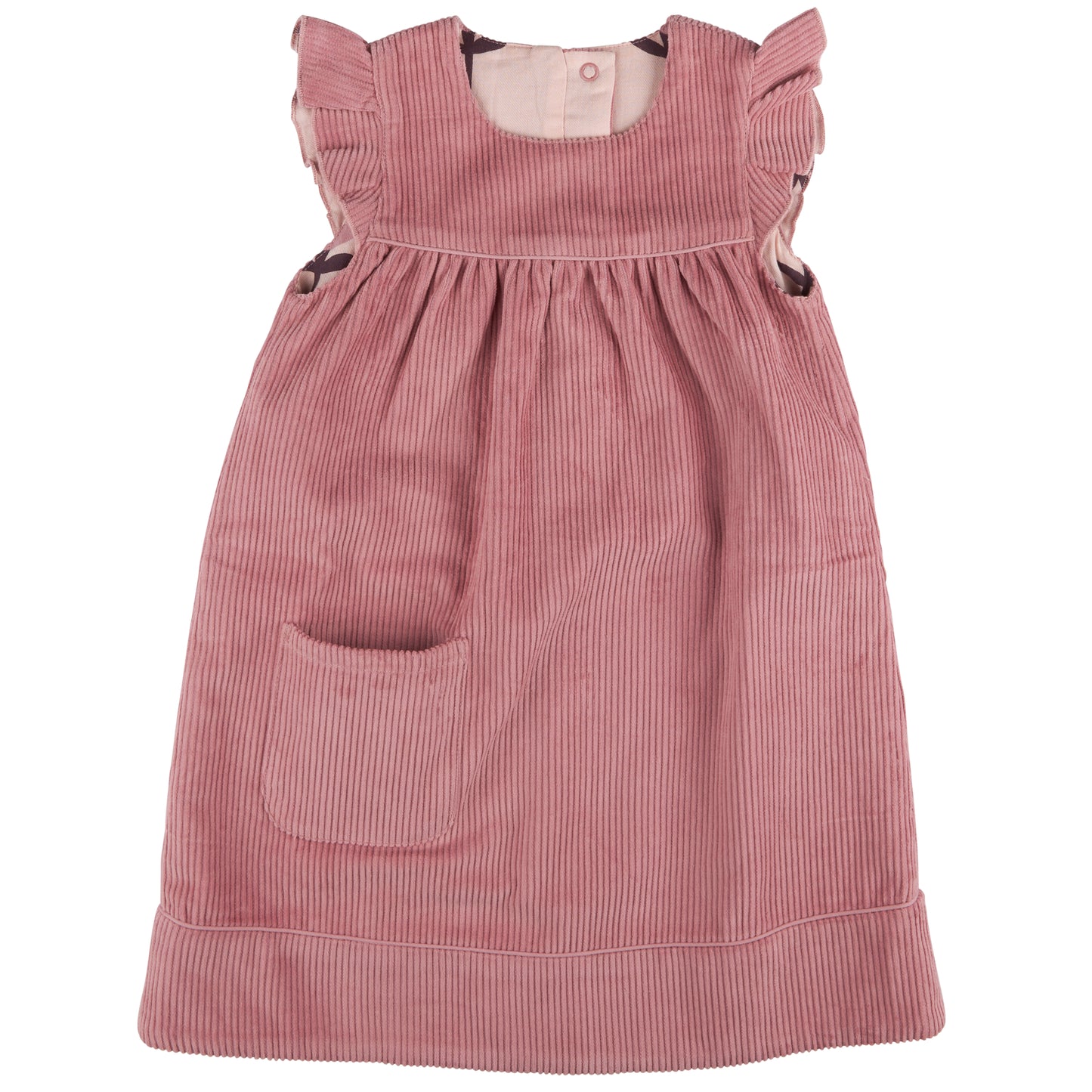 Winter Shift Dress Reversible Pink Corduroy