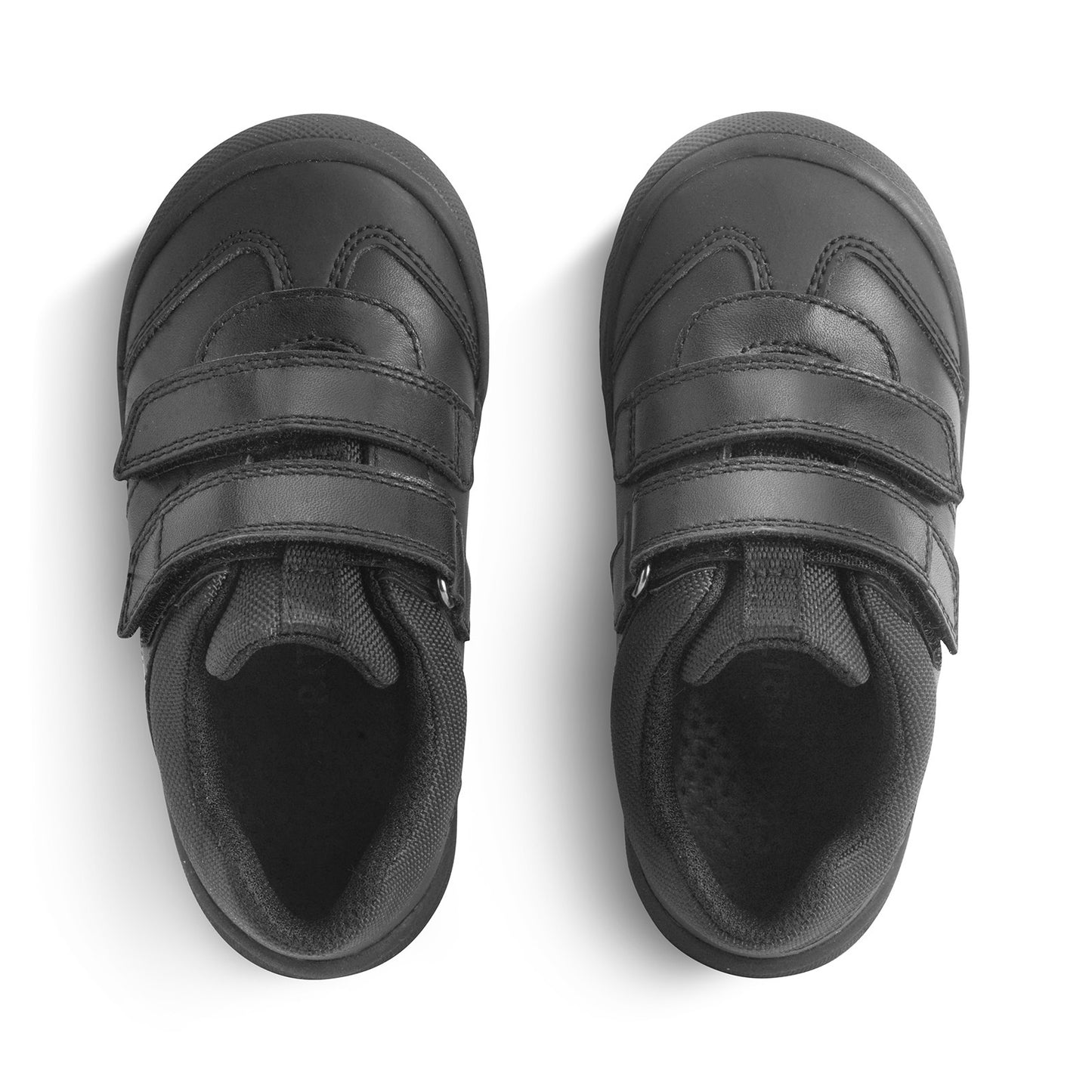 Action Black Leather Boys School Shoe