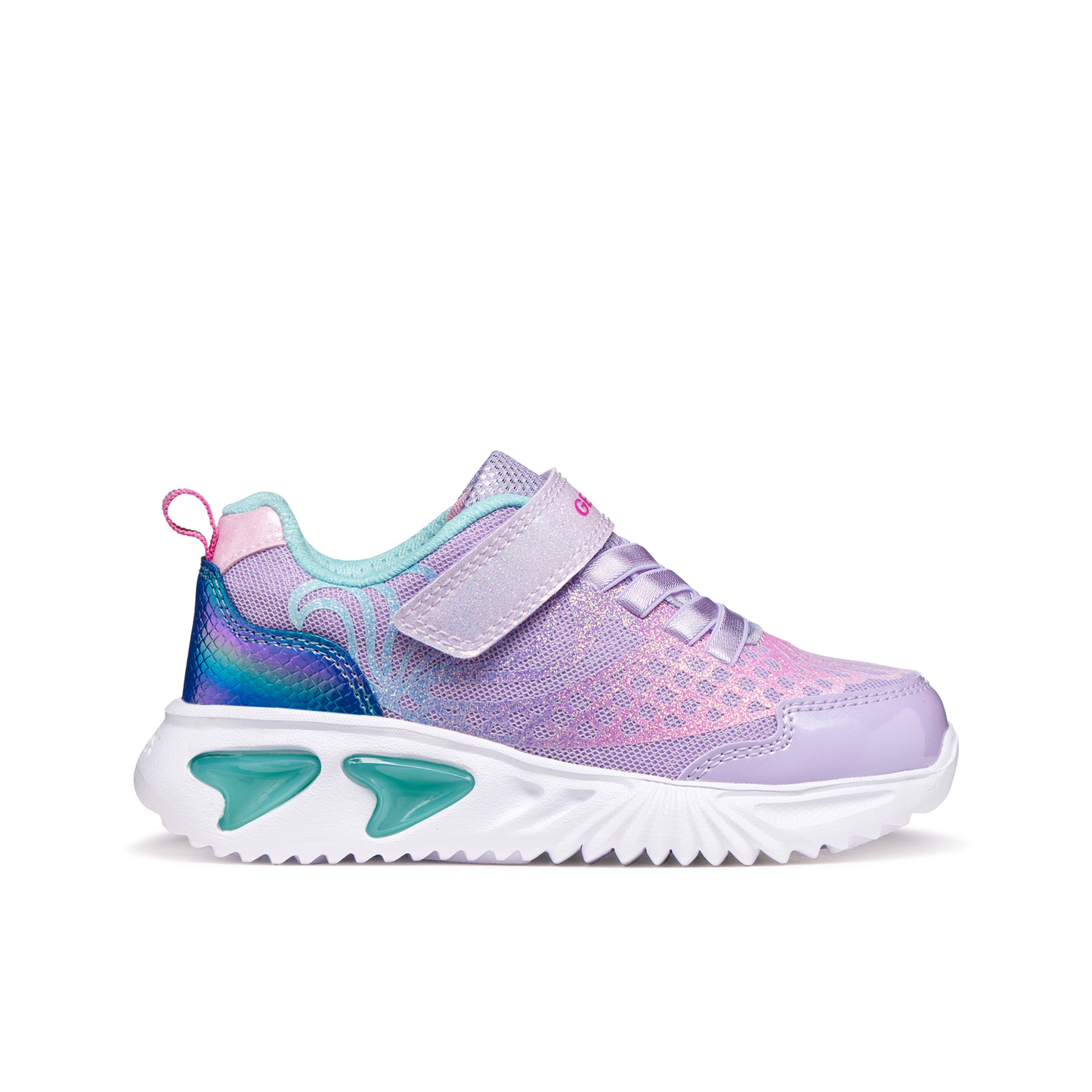 Assister Girl’s Lilac/Aqua Light-up Trainer