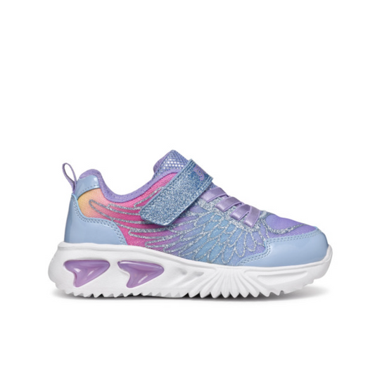 Assister Girl’s Sky Blue/Multicolour Light-up Trainer