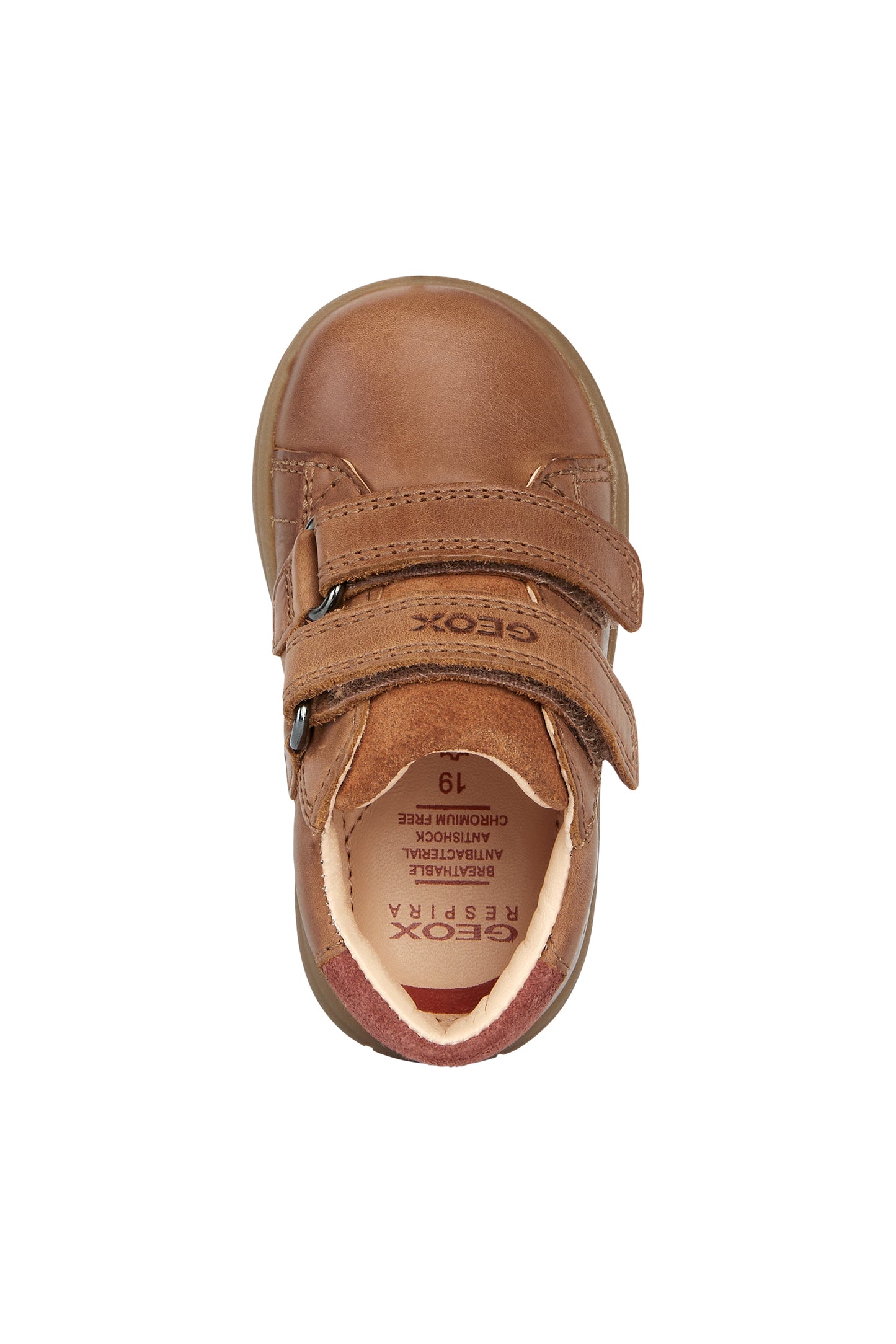 Biglia Baby Boy's Cognac Brown Waxed Leather and Suede Shoe