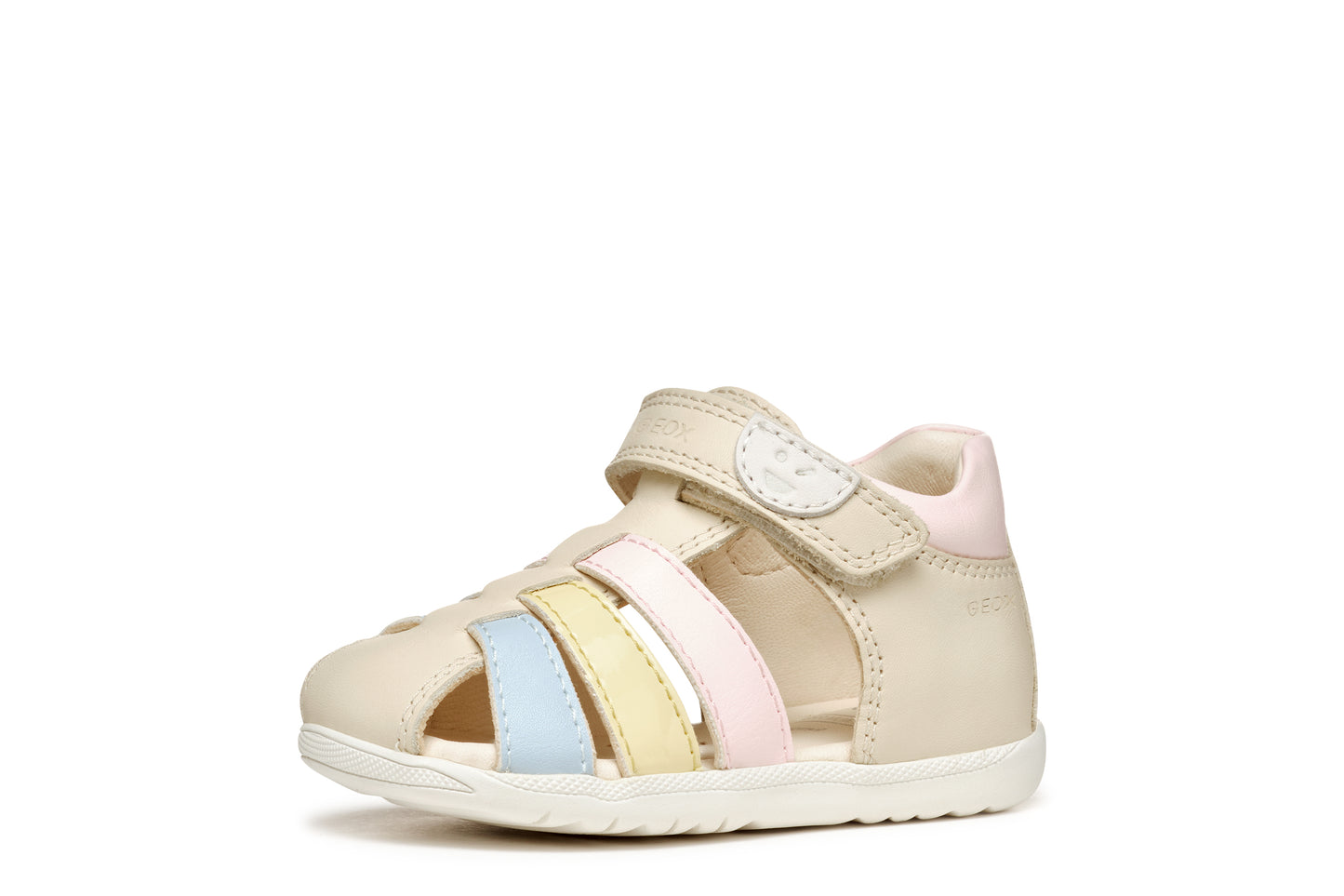 Baby Macchia Ivory Light Yellow Leather Sandal