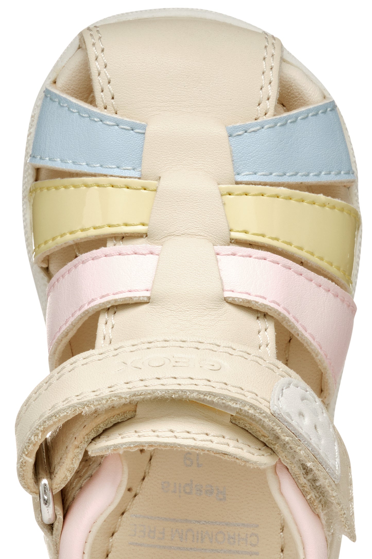 Baby Macchia Ivory Light Yellow Leather Sandal