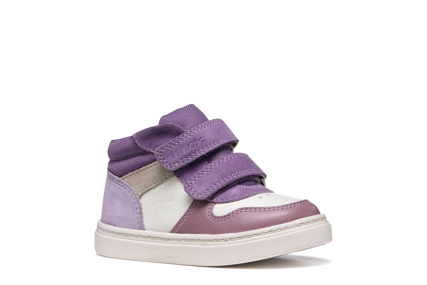 Nashik Toddler Girls Dark Mauve and Ivory Nubuk and Leather High Top Boot