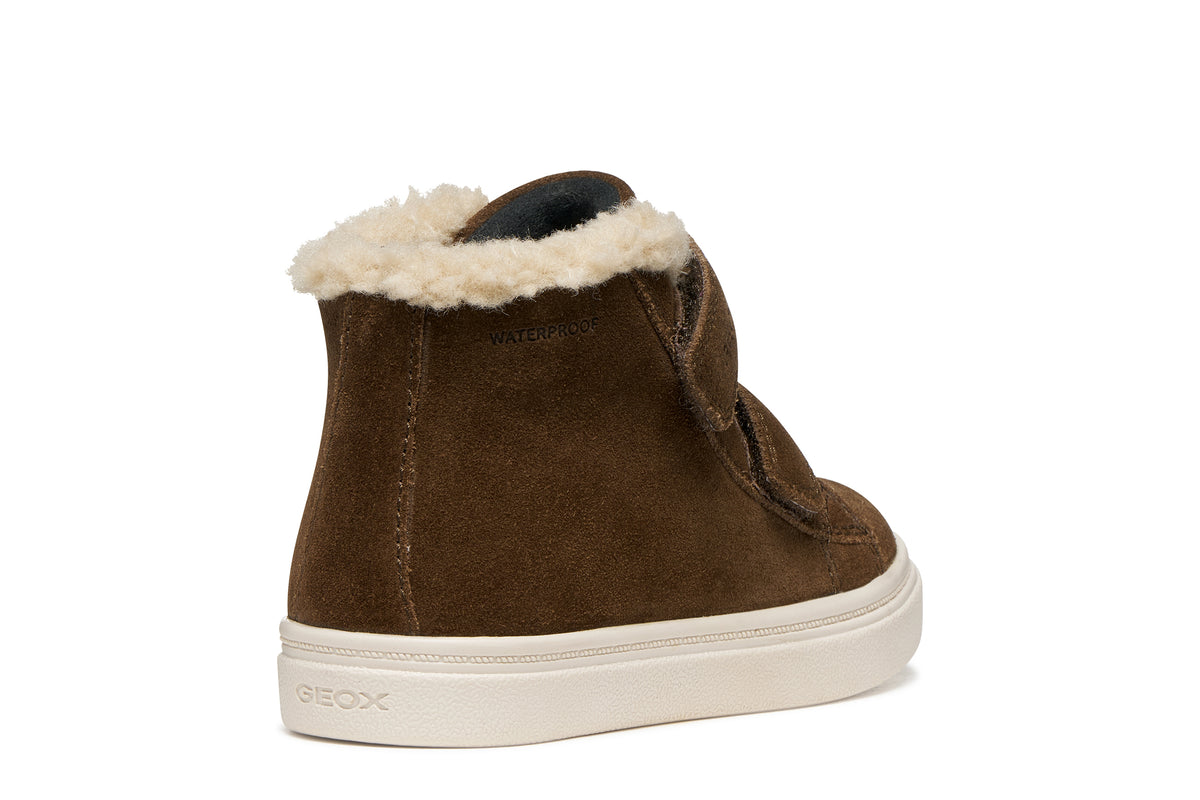 Nashik Toddler Waterproof Dark Brown Leather High Top Boot