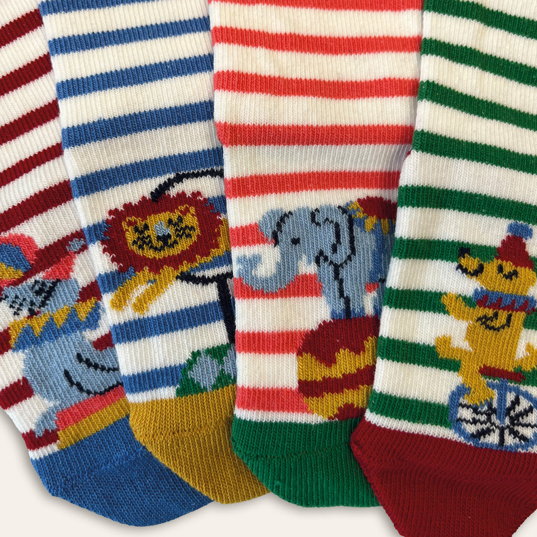 4pk Baby Cotton Big Top Socks Gift Box