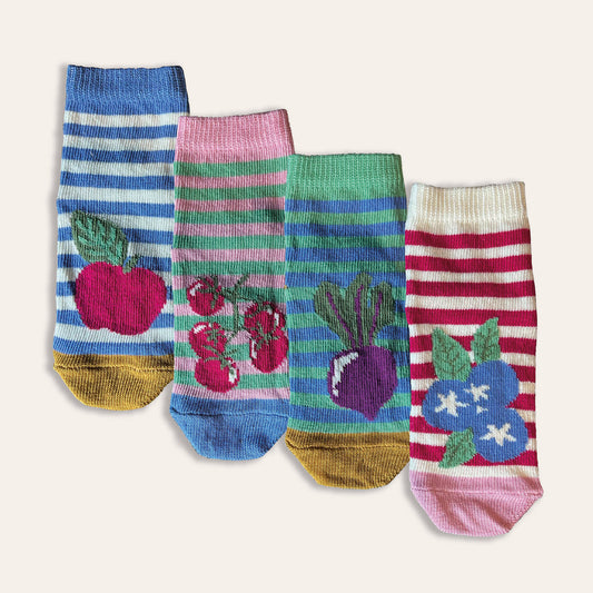 4pk Baby Fruits Cotton Socks