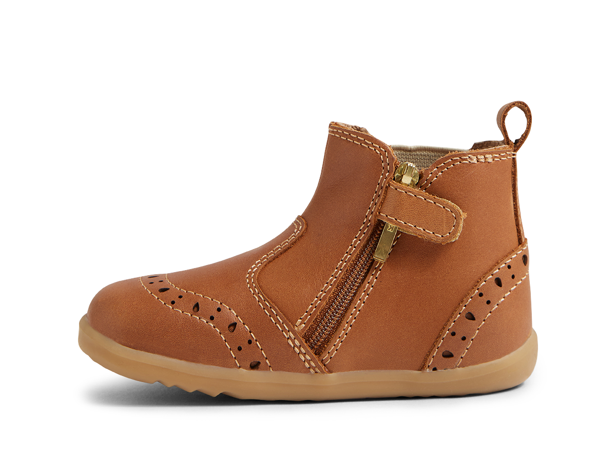 SU Billie Caramel Leather Brogued Jodhpur Boot