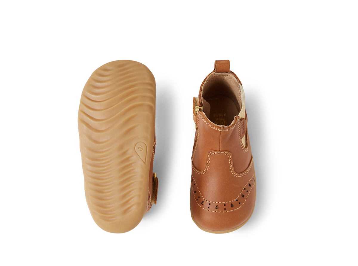 SU Billie Caramel Leather Brogued Jodhpur Boot