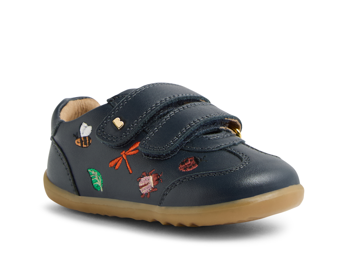 SU Buggie Navy Leather First Shoe