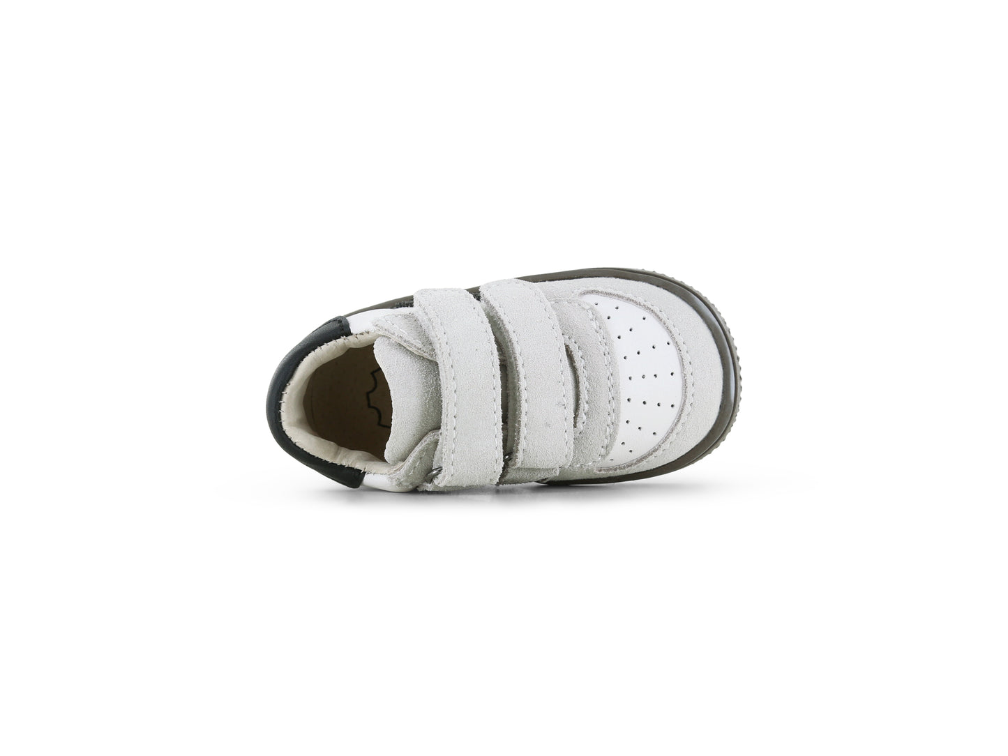 Beige White Black Suede Sneaker