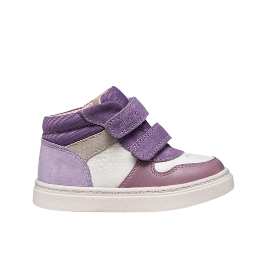 Nashik Toddler Girls Dark Mauve and Ivory Nubuk and Leather High Top Boot