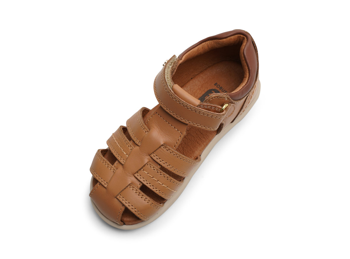 IW Roam Sandal in Caramel and Toffee Leather