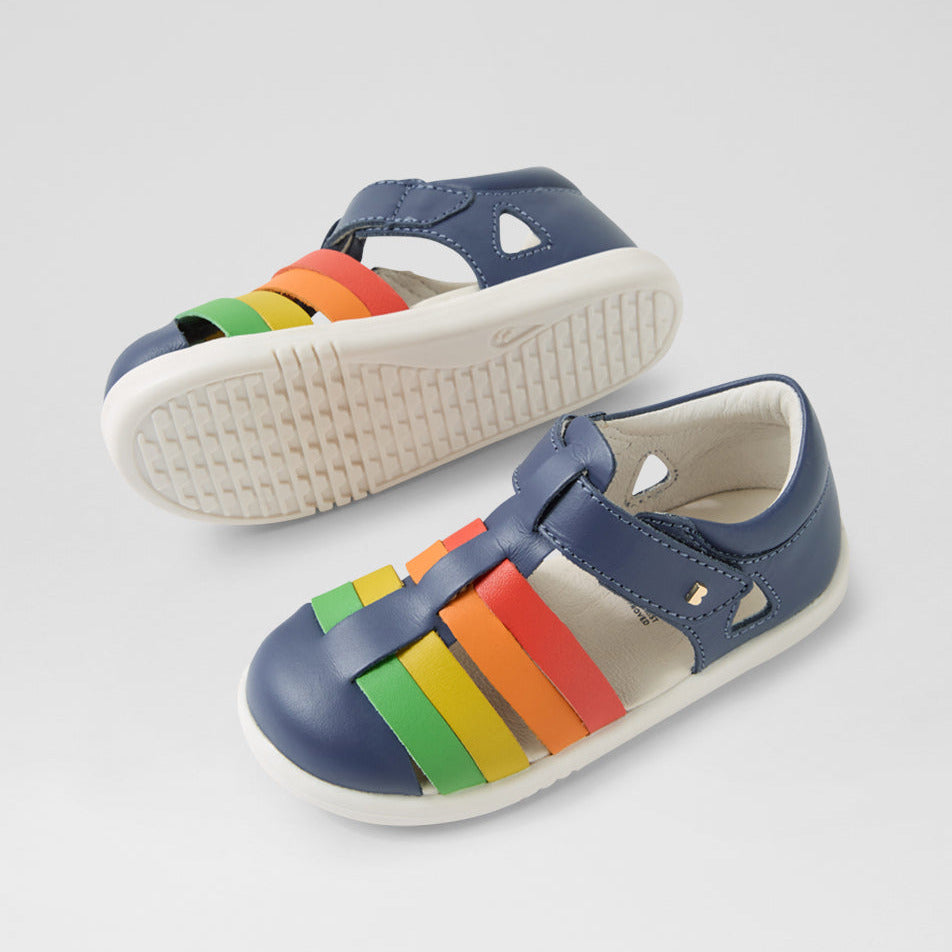 IW Tidal Vintage Indigo And Rainbow Leather Water Safe Sandal