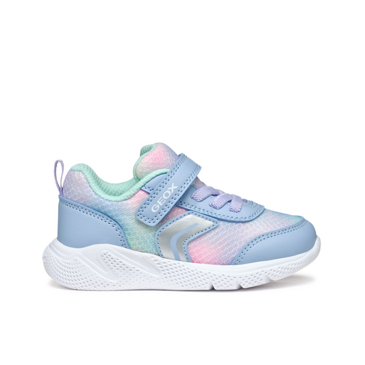 Sprintye Infant Girls Sky Blue Multi Pastel Trainer