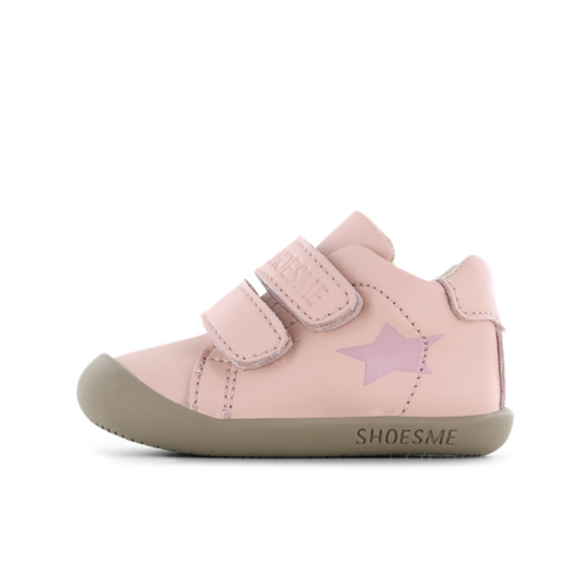 Baby-Flex Pink Leather Pre-Walker First Shoe