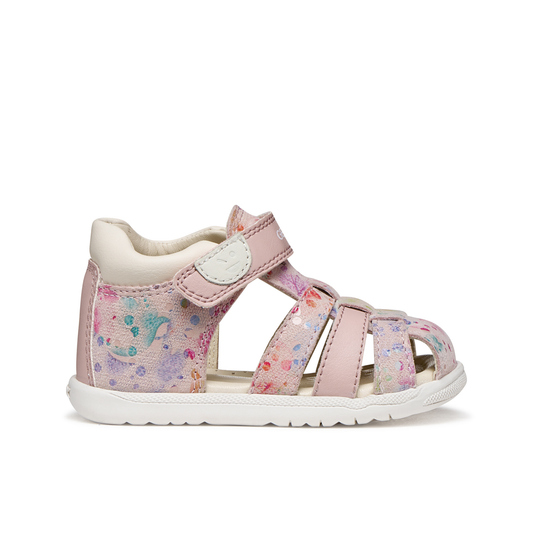Baby Macchia Rose Multicolour Leather Sandal