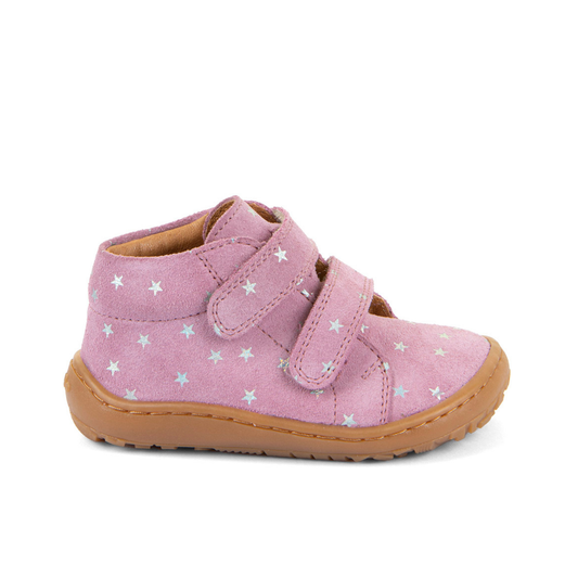 Barefoot First Steps Pink Star Leather Shoe
