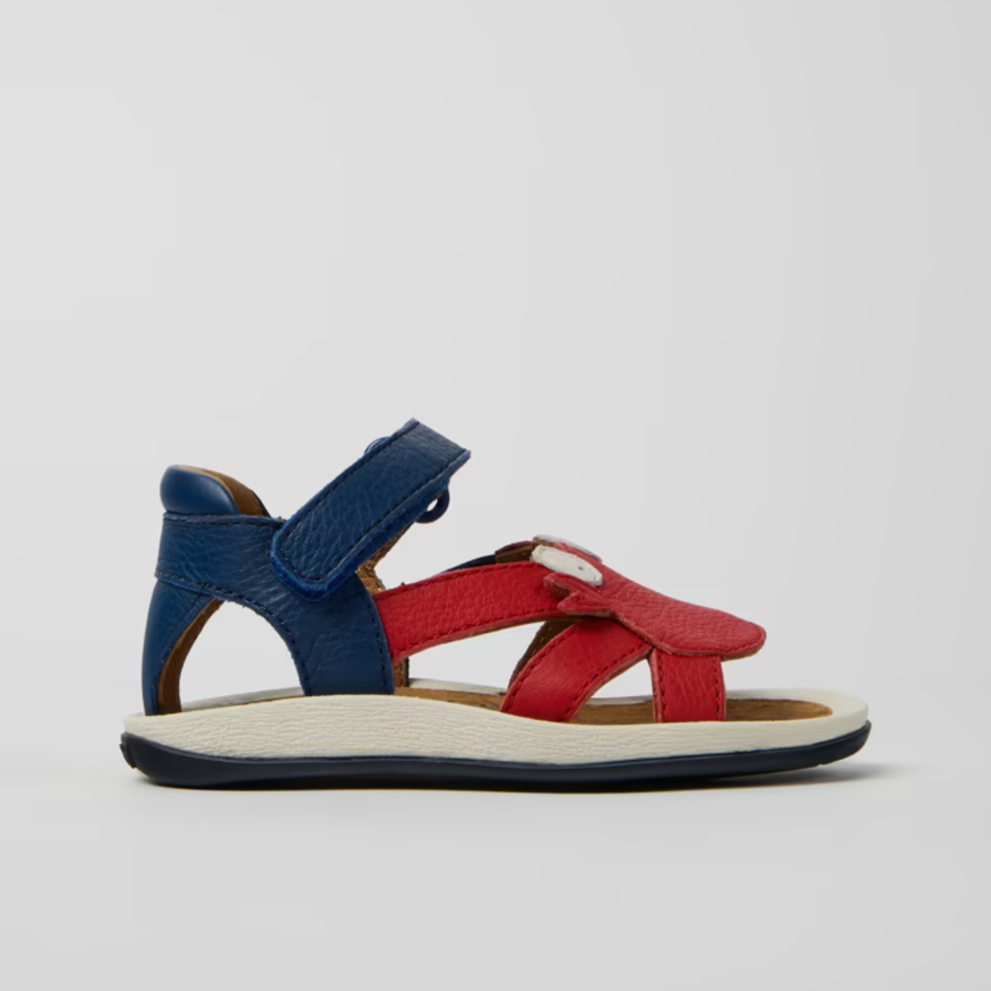 Bicho Twins Leather Crab Motif Leather Sandals