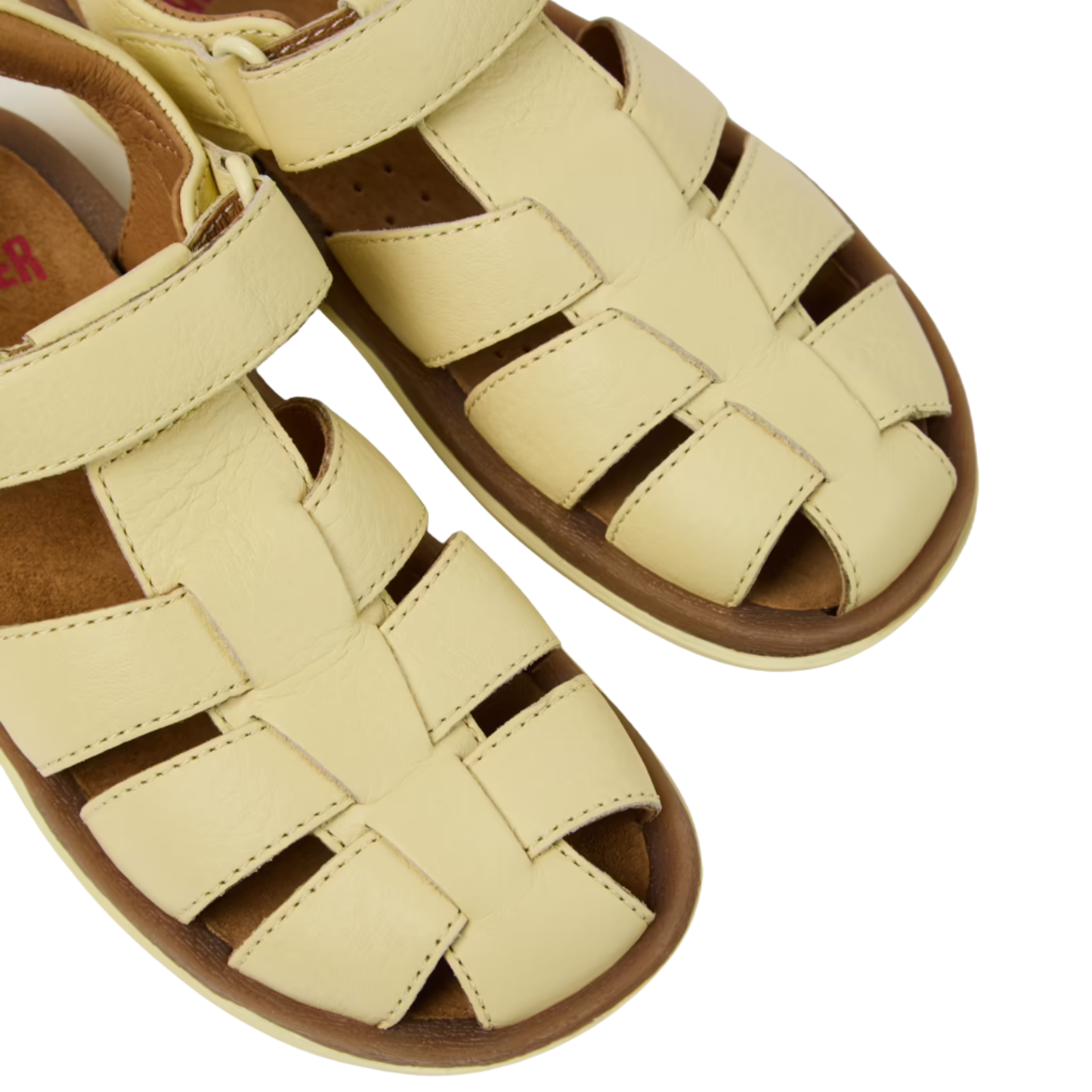 Bicho Kids Girl's Fisherman Style Yellow Leather Sandal