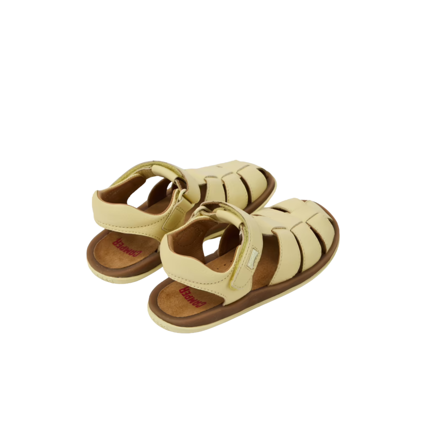 Bicho Kids Girl's Fisherman Style Yellow Leather Sandal