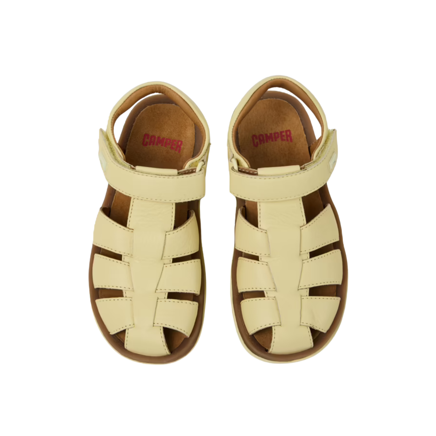 Bicho Kids Girl's Fisherman Style Yellow Leather Sandal