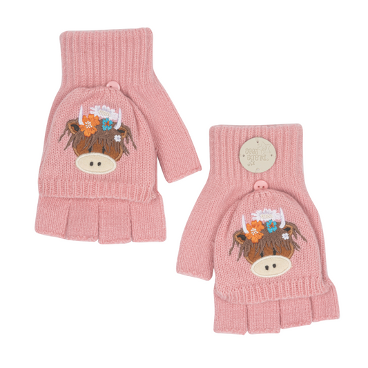 Bonnie Highland Cow Mittens