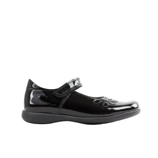 Bonnie Black Patent Leather Mary-Jane Girls School Shoe