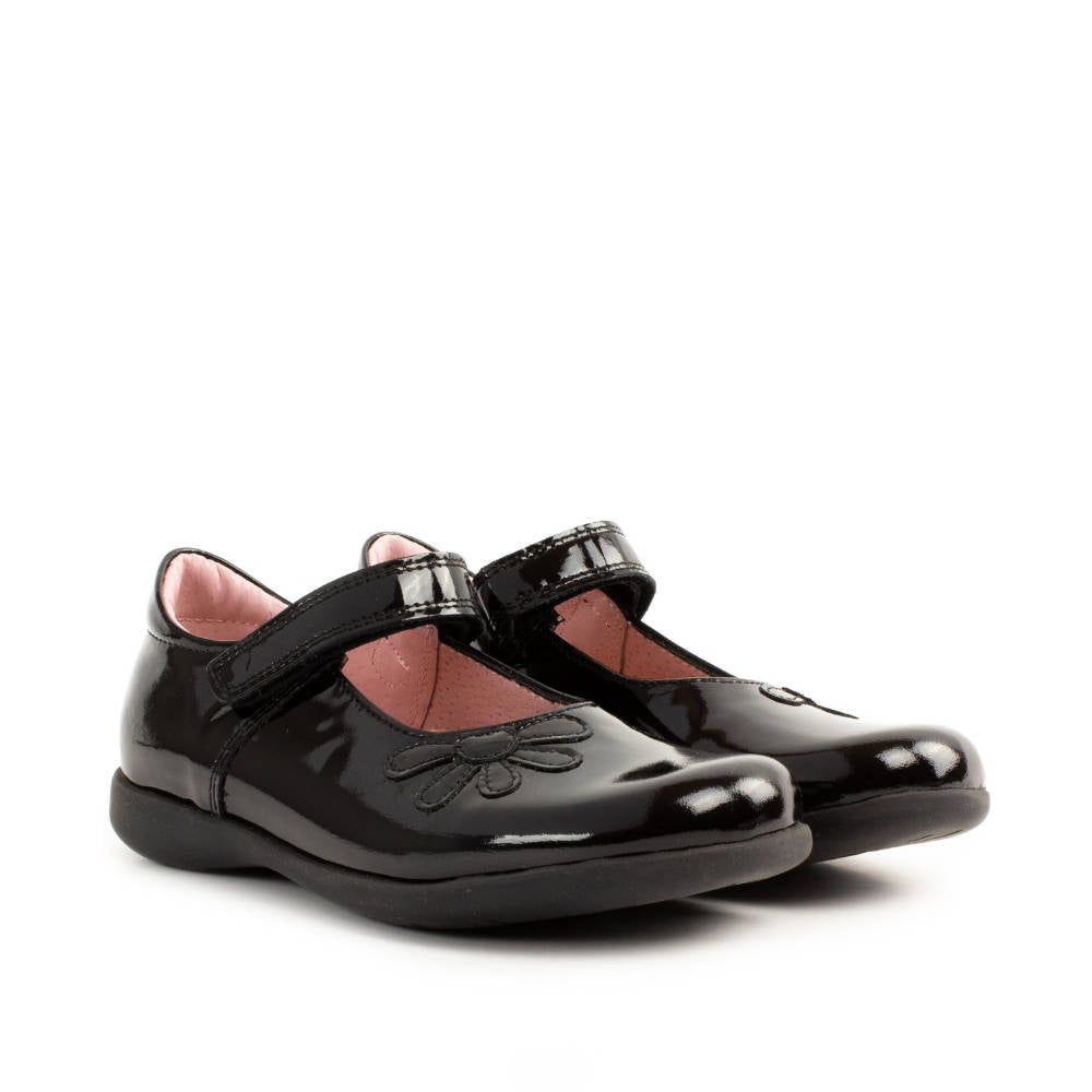 Bonnie Black Patent Leather Mary-Jane Girls School Shoe