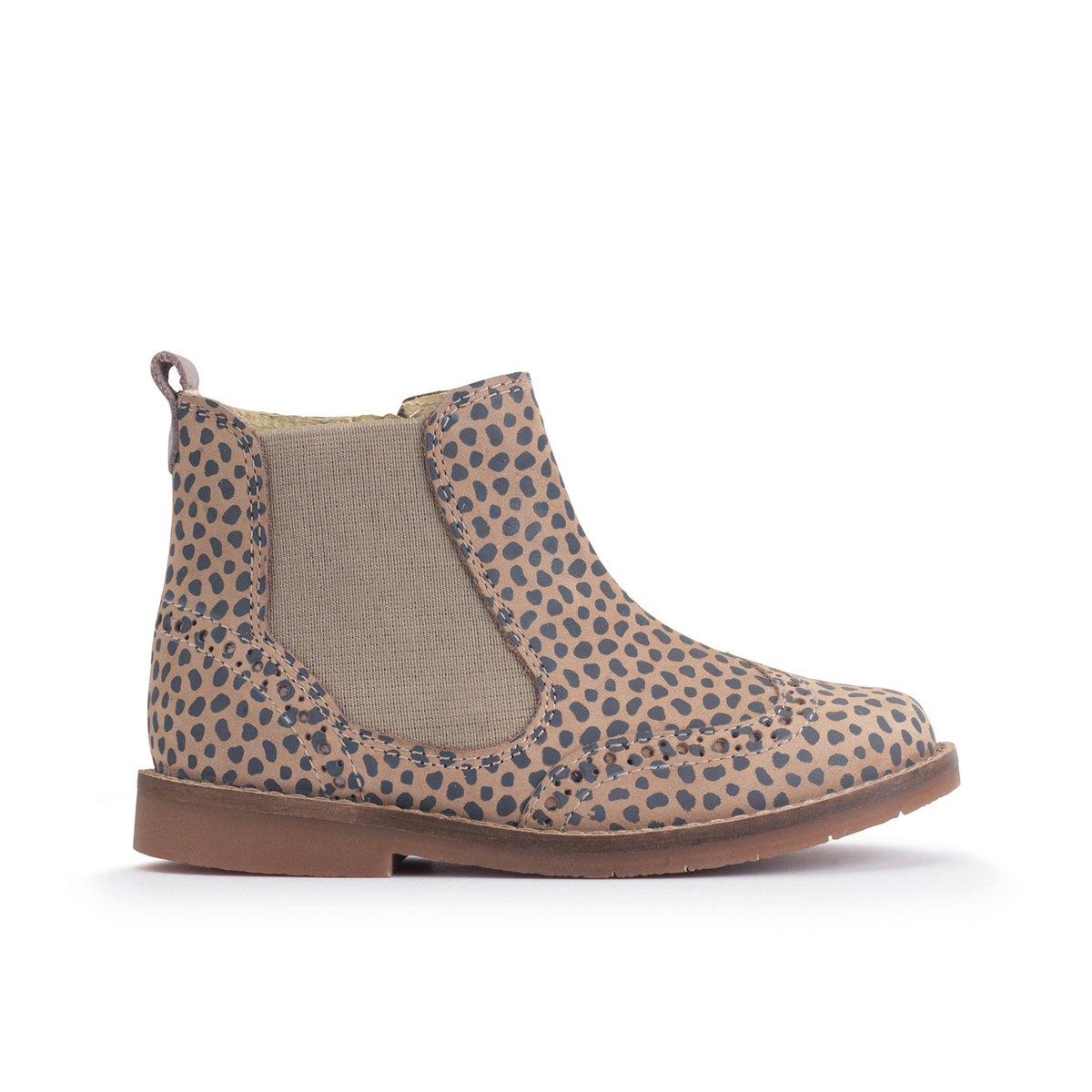 Bramble Taupe Splash Nubuk Zipped Chelsea Boot