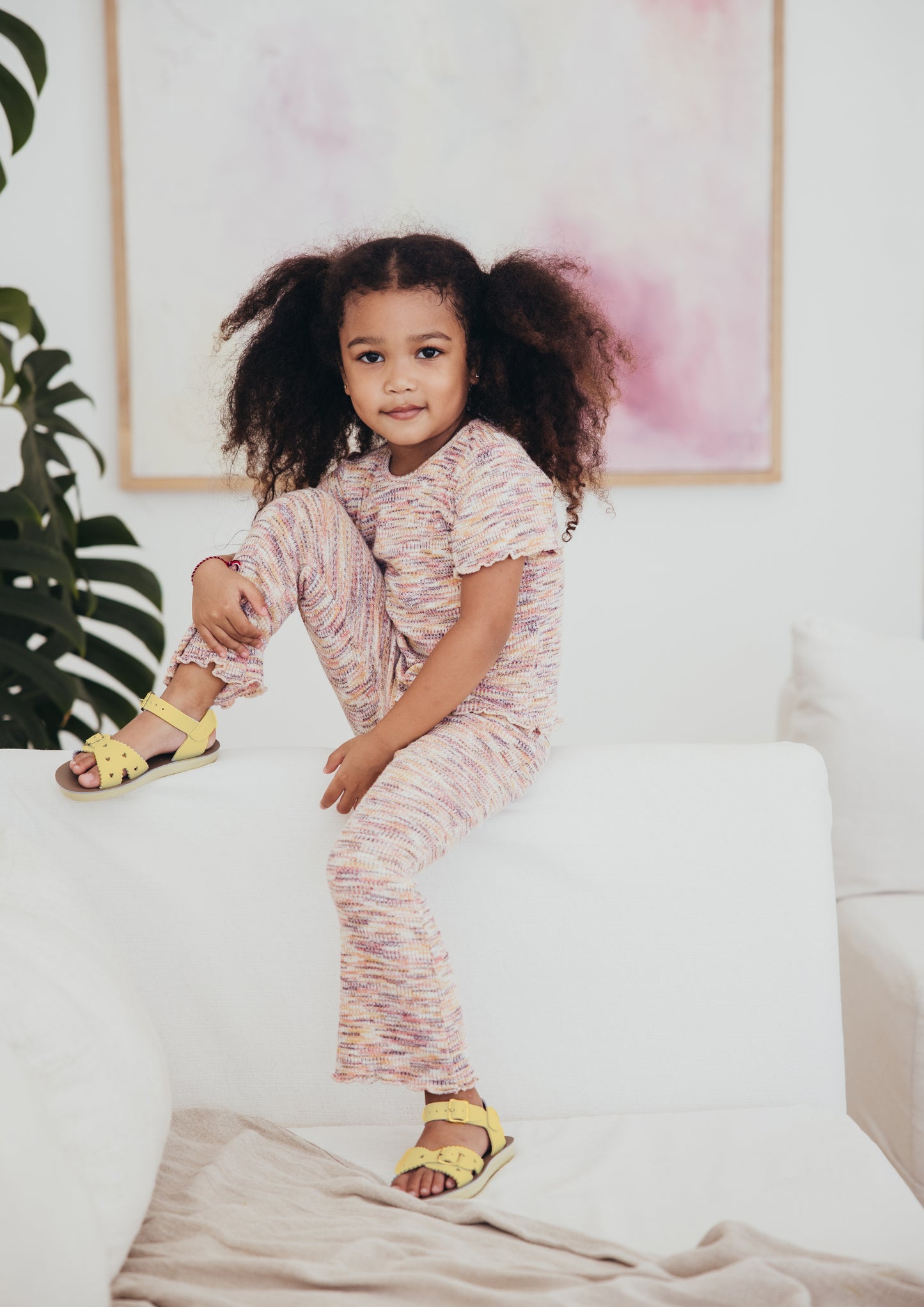 Sweetheart Butter Yellow Leather Kids Sandal
