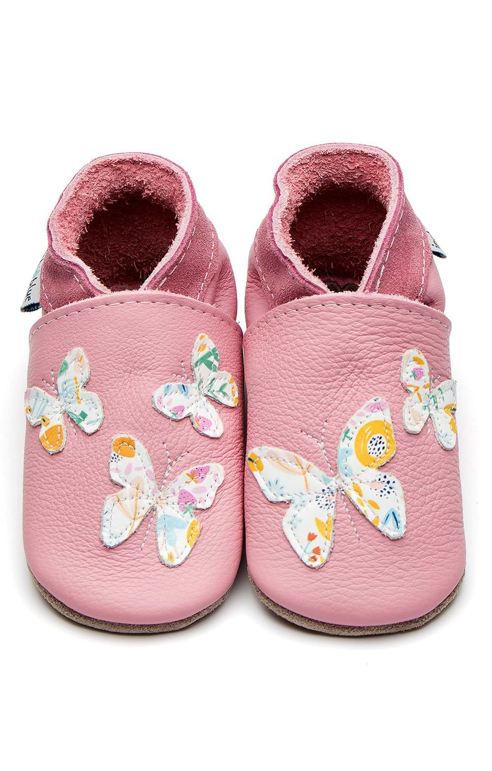 Butterfly Kaleidoscope Baby Pink Soft Soles