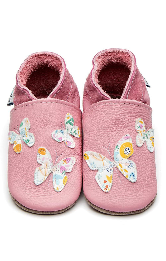 Butterfly Kaleidoscope Baby Pink Soft Soles