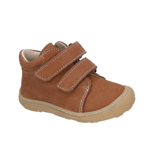 Chrisy Curry Brown Nubuk Leather Soft Sole First Shoe