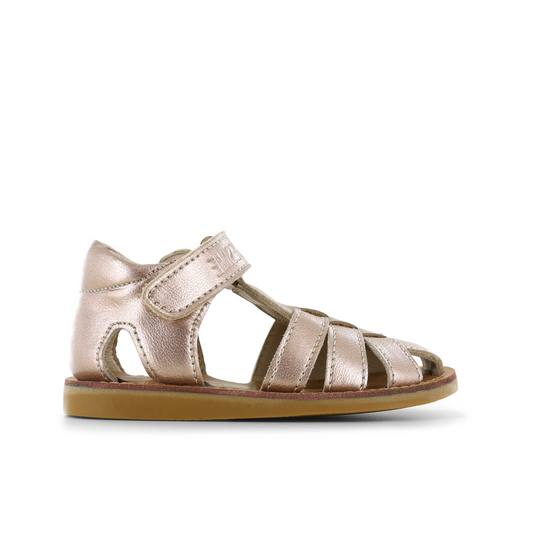 Rose Gold Leather Girls Sandal