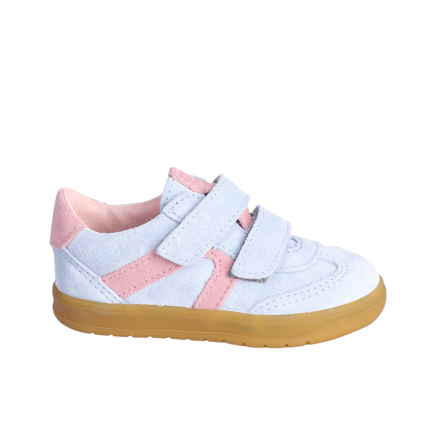 Dakota Pale Blue And Pink Suede And Leather Sneaker Style Shoe