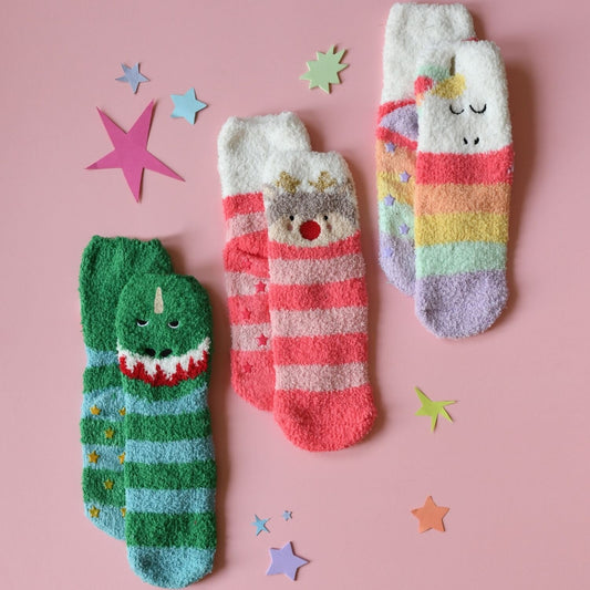 Dinosaur Cosy Slipper Socks